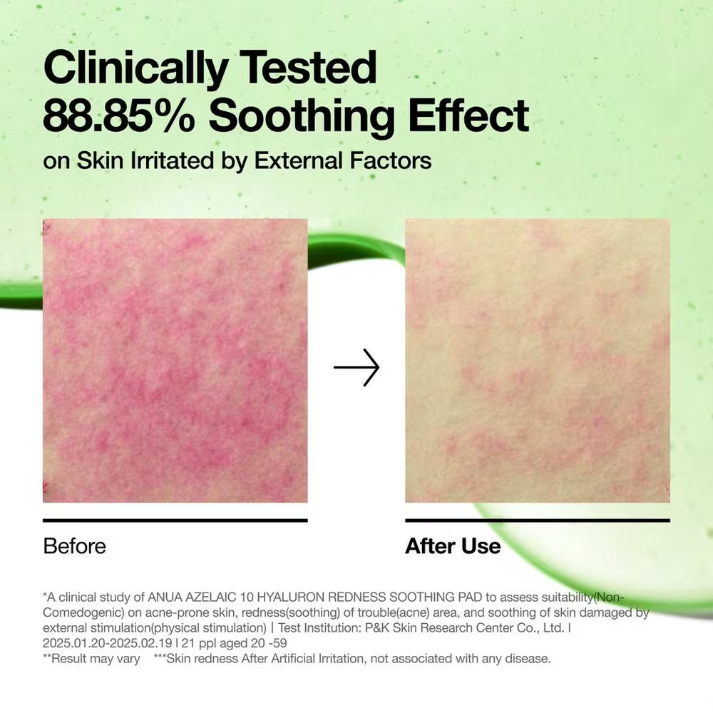 Anua Azelaic 10 Hyaluron Redness Soothing Pads
