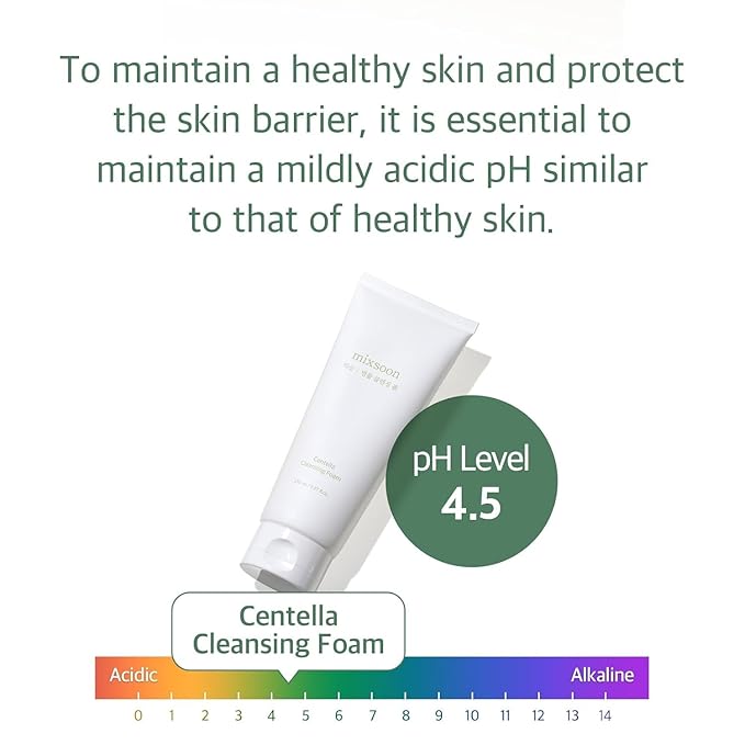 mixsoon Centella Cleansing Foam Low pH Cleansing and Soothing for Face, Face Wash with Centella Asiatica Extract, Hydrating Formula 150ml