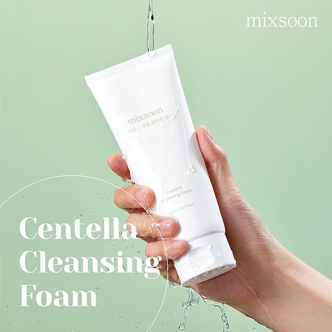 mixsoon Centella Cleansing Foam Low pH Cleansing and Soothing for Face, Face Wash with Centella Asiatica Extract, Hydrating Formula 150ml