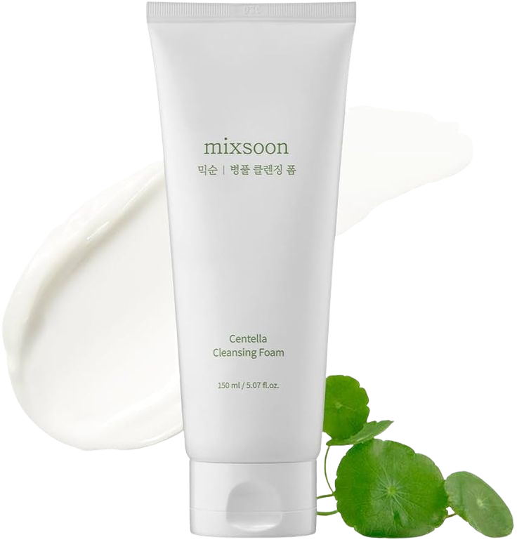 mixsoon Centella Cleansing Foam Low pH Cleansing and Soothing for Face, Face Wash with Centella Asiatica Extract, Hydrating Formula 150ml