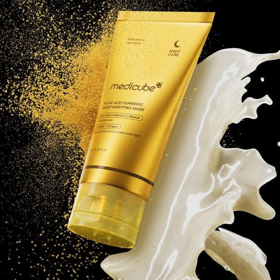 MEDICUBE - KOJIC ACID TURMERIC NIGHT WRAPPING MASK 75ML